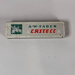 A.W. Faber Castell Vintage 3 Unsharpened Drawing Pencil Set In Metal Tin USA